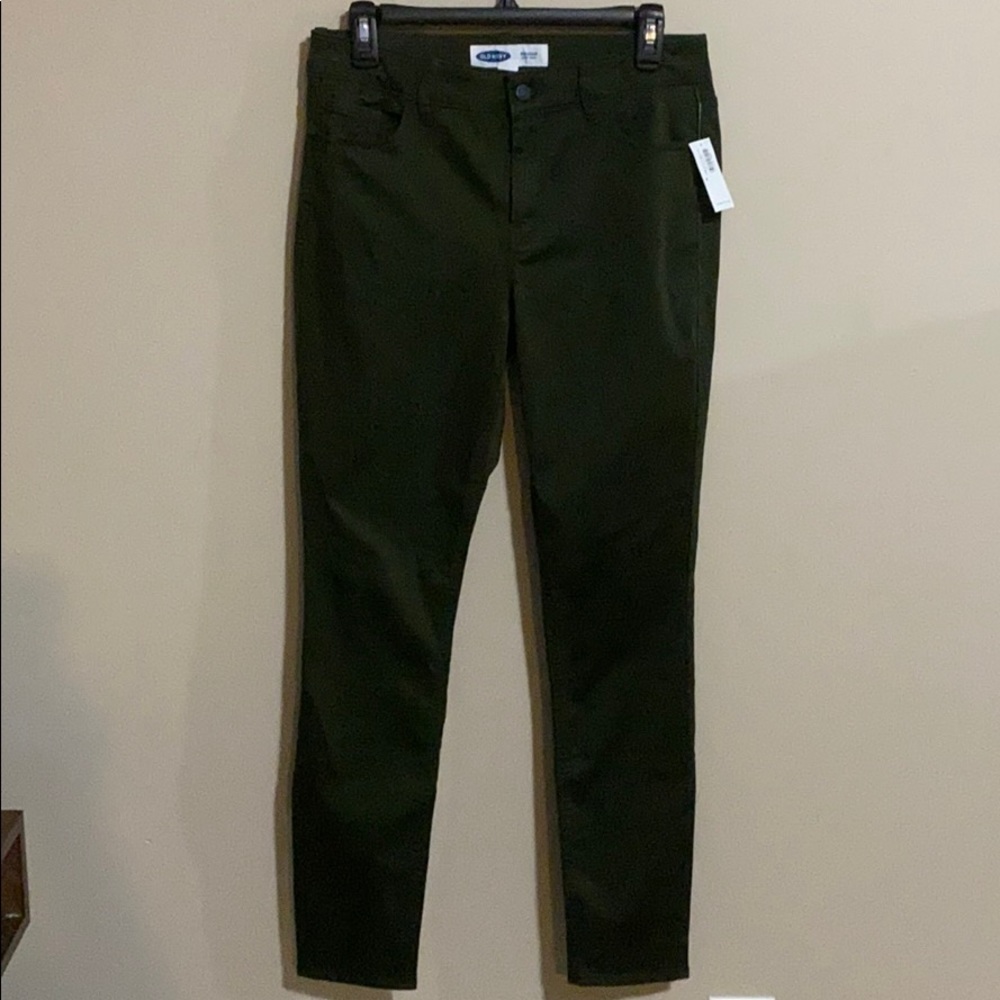 NWT Old Navy Sateen Royal Pine/ Skinny Jeans 8